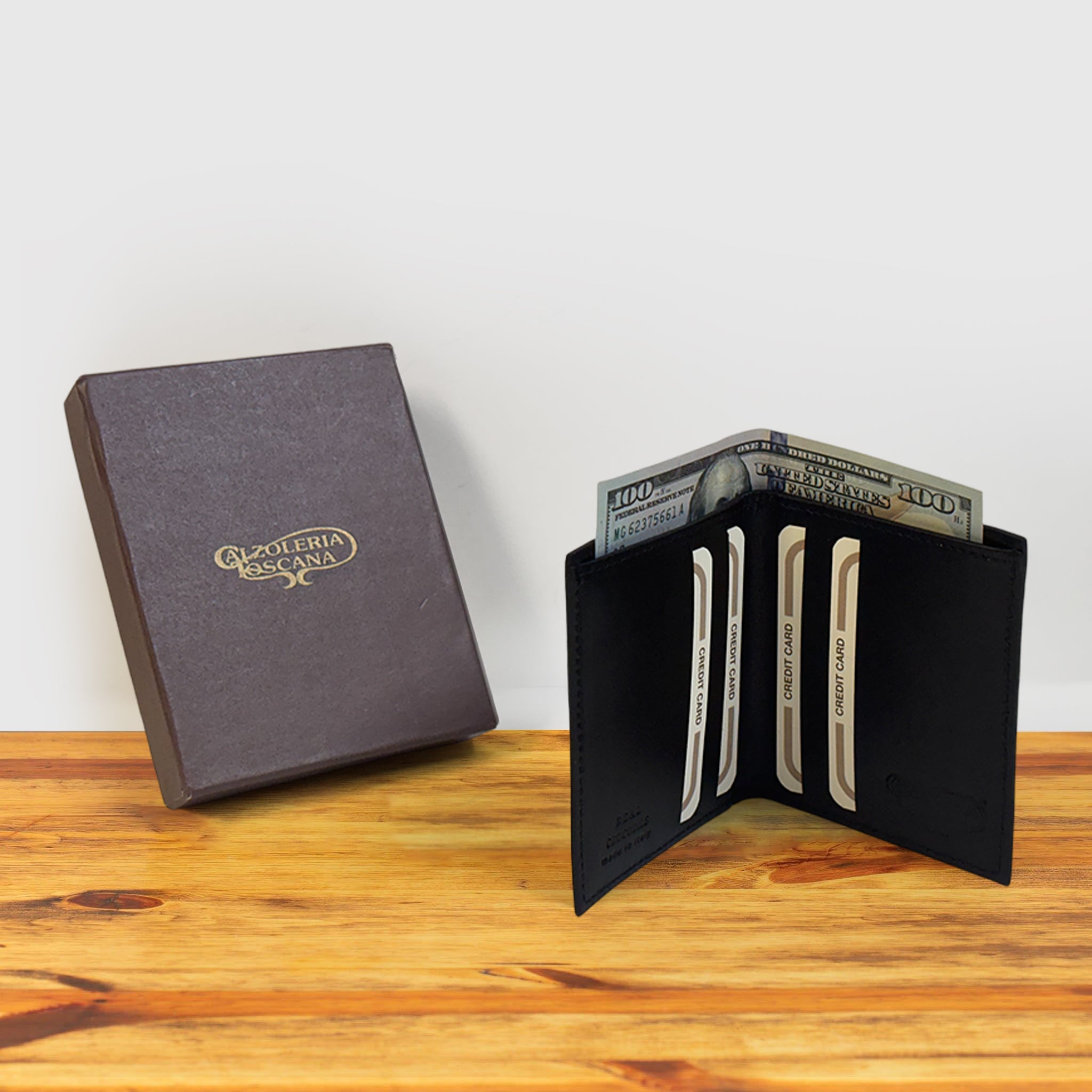 Calzoleria Toscana Keid Crocodile Billfold Wallet