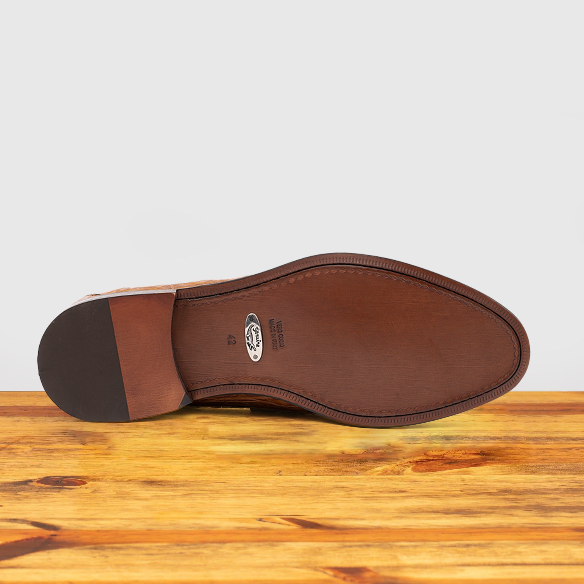 Izano Calzoleria Toscana Dip-Dyed Men's Nile Crocodile Dress Loafer