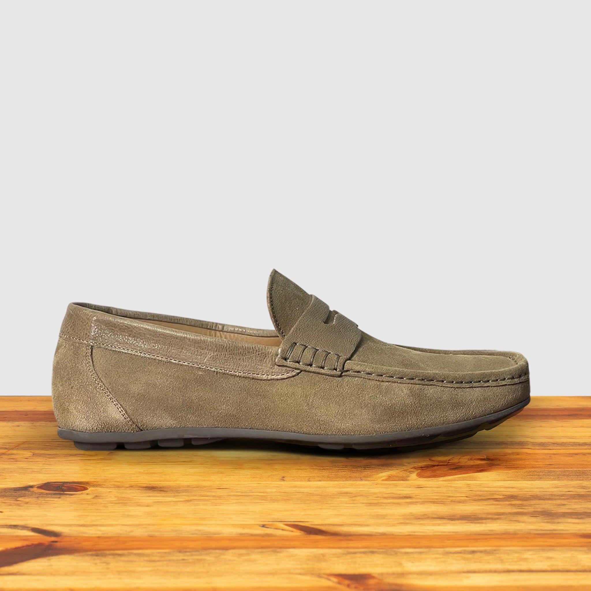 Calzoleria Toscana Zula Velour Suede/Leather Penny Loafer