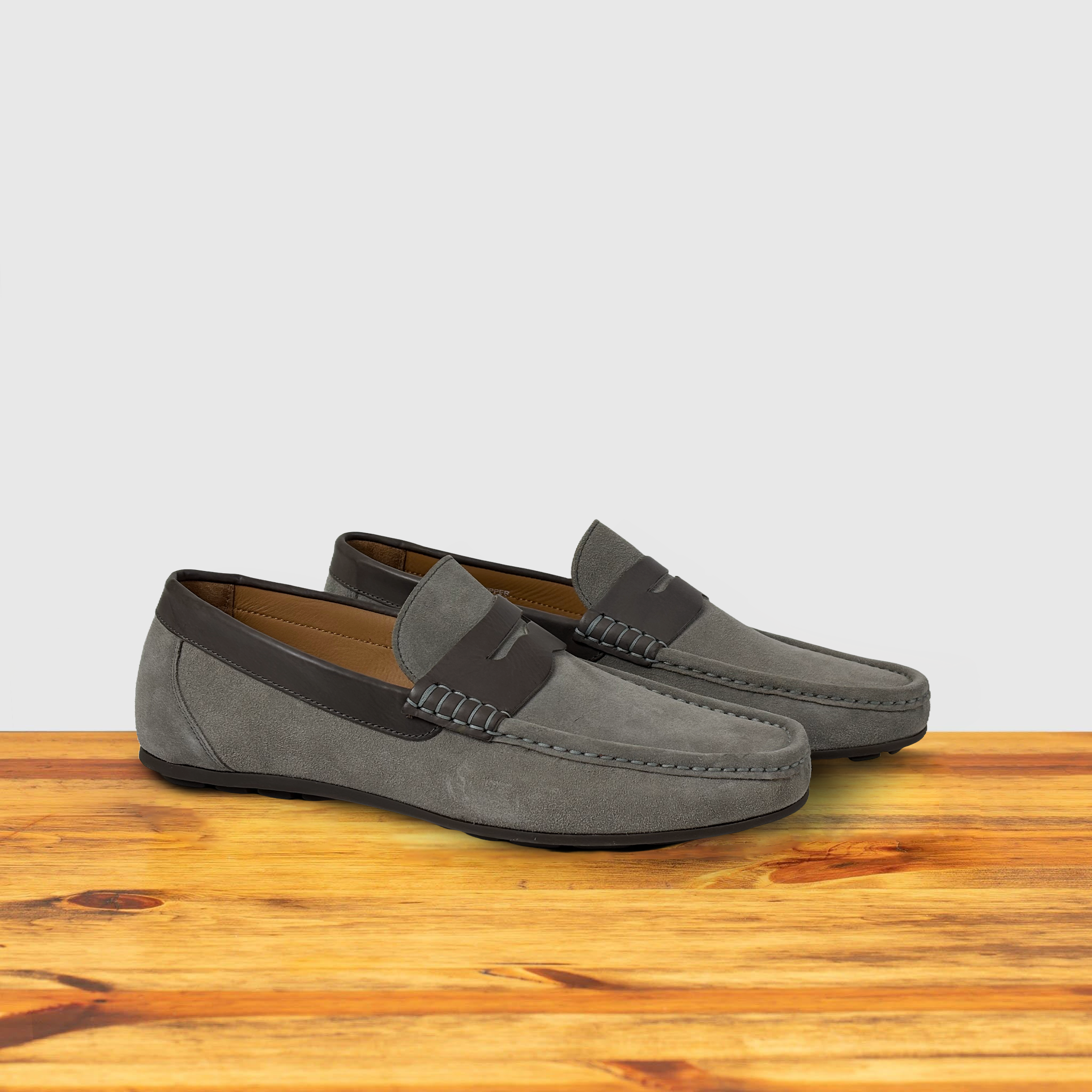 Calzoleria Toscana Zula Velour Suede/Leather Penny Loafer