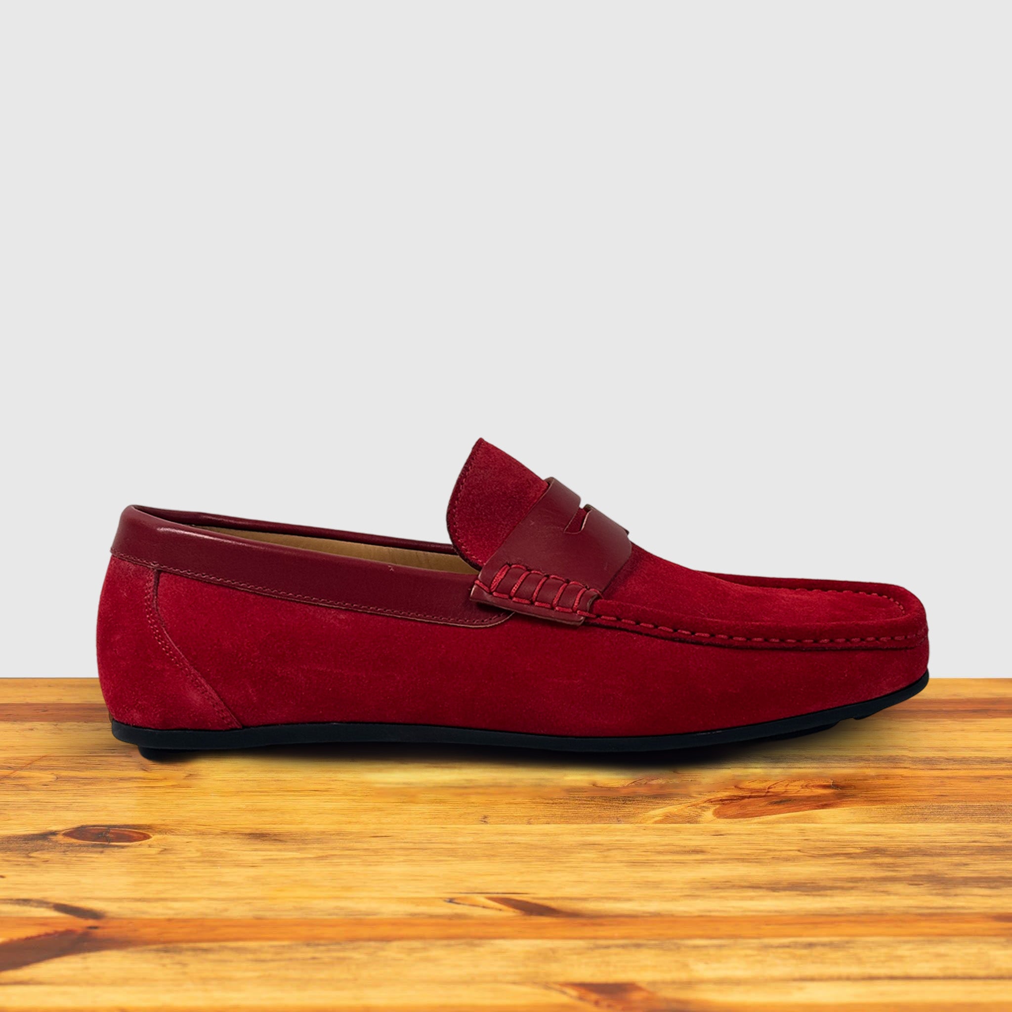 Calzoleria Toscana Zula Velour Suede/Leather Penny Loafer