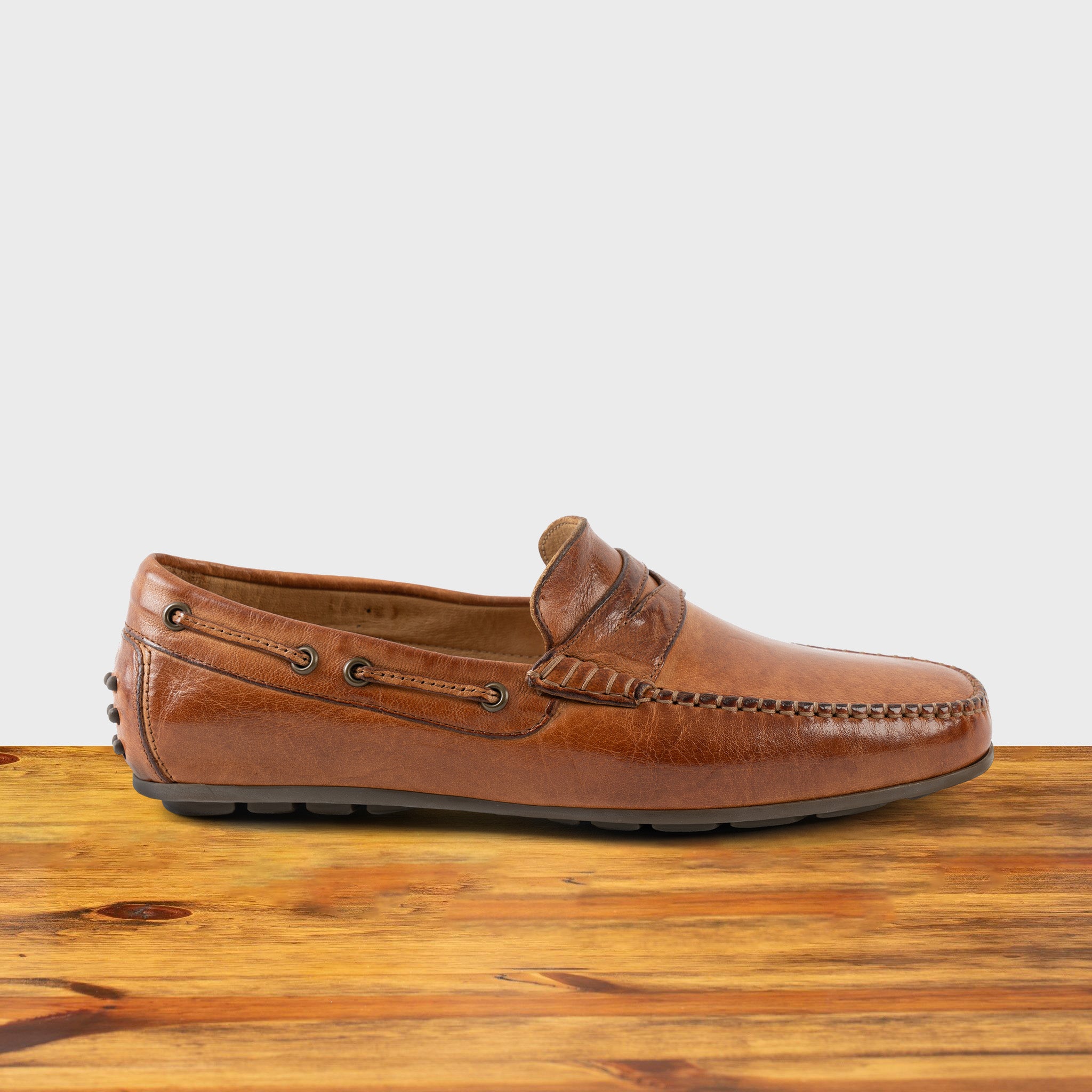 2515 Calzoleria Toscana Buff Calf Dip-Dyed Driver