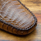 Up close picture showing the toe of 4551 Calzoleria Toscana Cerris Crocodile Dip-Dyed Driver