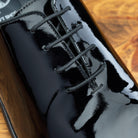 Up close picture of the 4 eyelet of the 4870 Calzoleria Toscana Blue David Wholecut