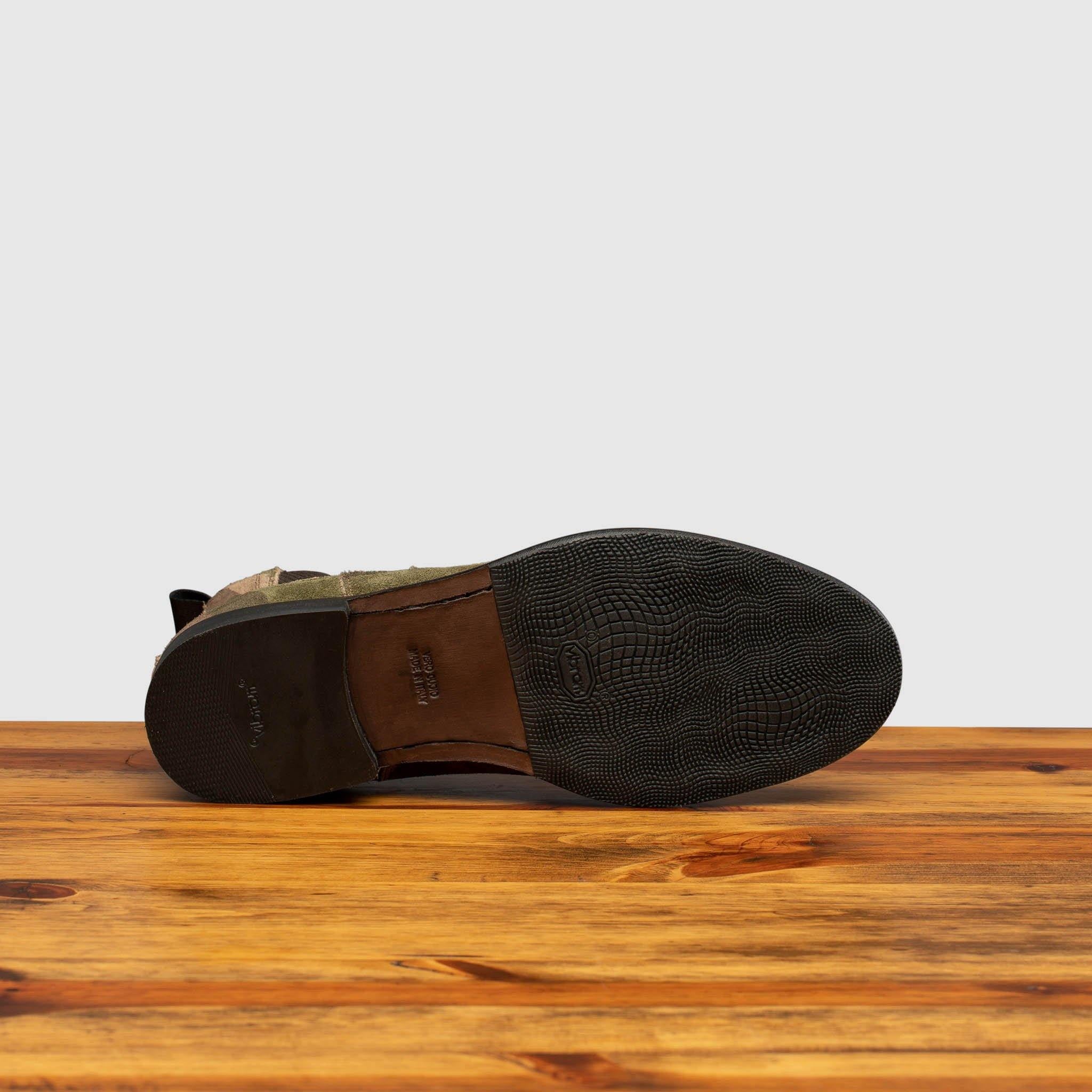 Leather Bottom with Half Vibram Sole and Heel of D681 Calzoleria Toscana Posta Donna Boot in Camoflauge