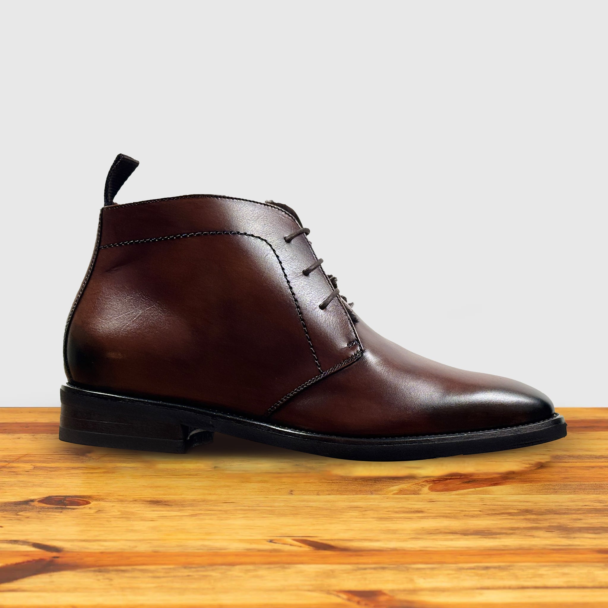 Gova Shearling-Lined Demi Boot – Calzoleria Toscana, Brown / 45 EU