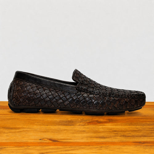 E945 Woven Leather Driving Shoe – Calzoleria Toscana