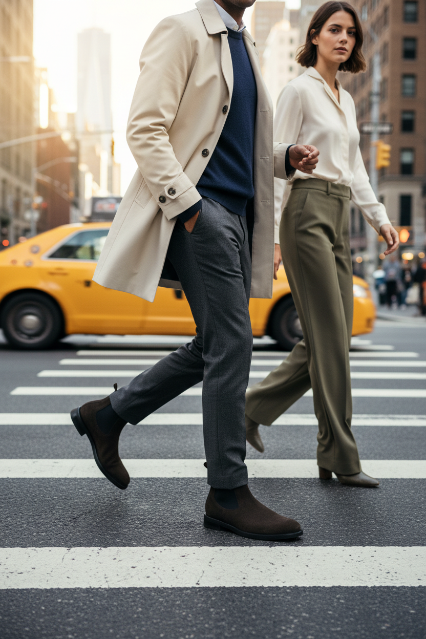 Calci Calzoleria Toscana Double Gore Velour Suede Chelsea Boot