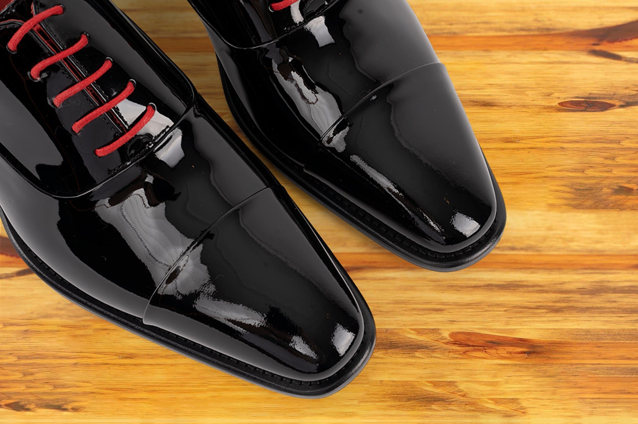 4849 Patent Leather Cap-Toe Lace-Up – Calzoleria Toscana, Black / 7.5 US