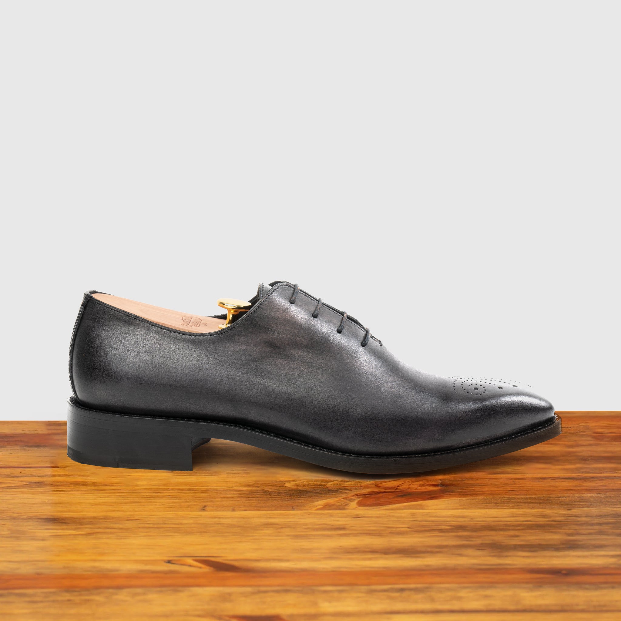 italian cut dress shoes Emeraldi Mens Black Square Toe Oxford Nappa & Calfskin Leather Italian Dress Shoes, 7