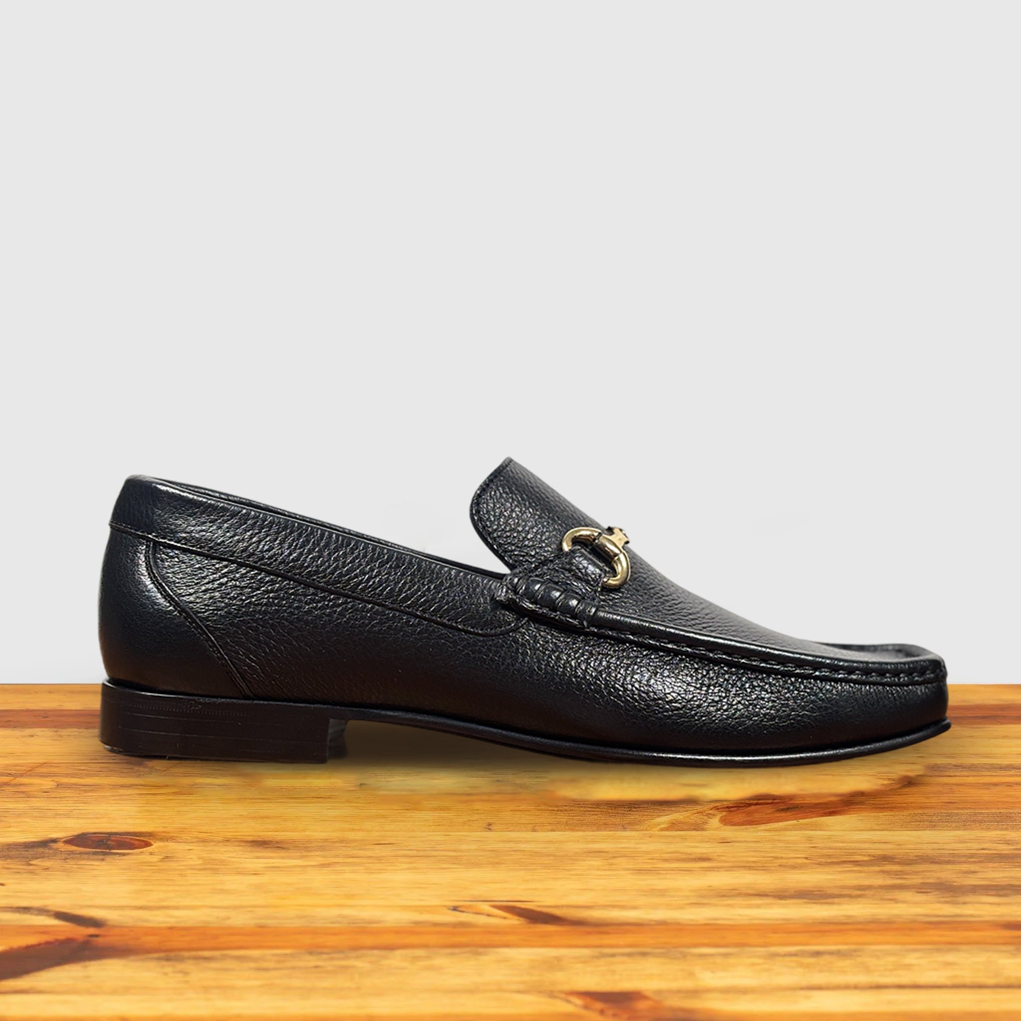 8616-D Calzoleria Toscana Cervo Tumbled Calf Horsebit Loafer, Black / 44.5 EU - 11.5 US 8616-D Calzoleria Toscana Cervo Tumbled Calf Horsebit Loafer, Black / 44.5 EU - 11.5 US
