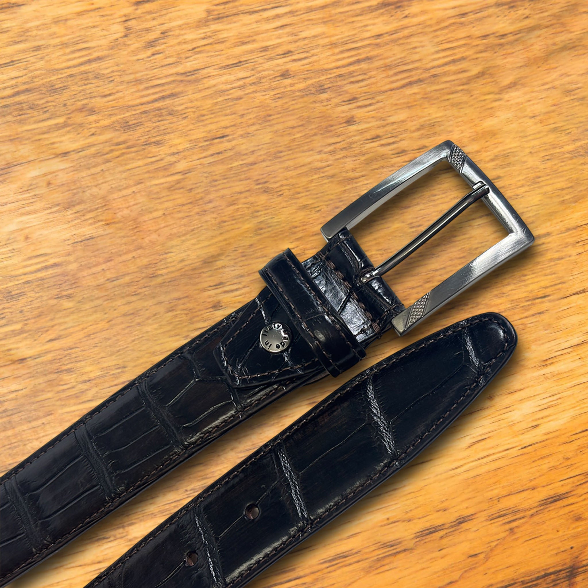 さらに100円引き◆thisisneverthat◆2Tone Croc Belt Crocodile Leather Belts – Druh Life