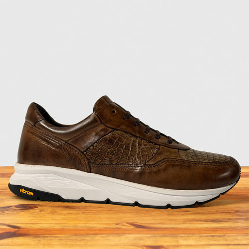 Caiano Dip-Dyed Crocodile Sneaker – Calzoleria Toscana