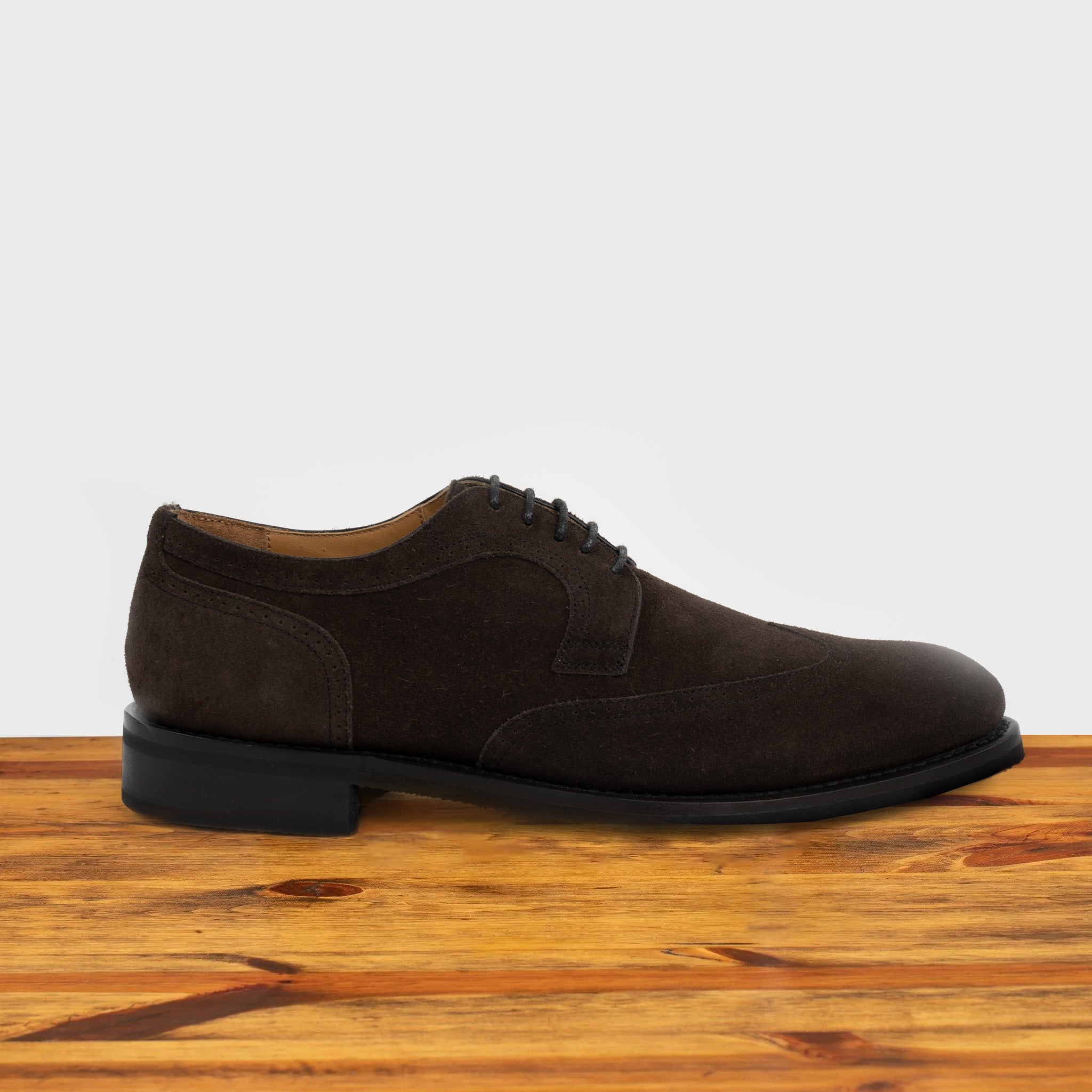 Calzoleria Toscana Cascia Suede Wingtip Dress Shoe, Charcoal Gray / 48 EU - 15 US / Lace Ups Calzoleria Toscana Cascia Suede Wingtip Dress Shoe, Charcoal Gray / 48 EU - 15 US / Lace Ups