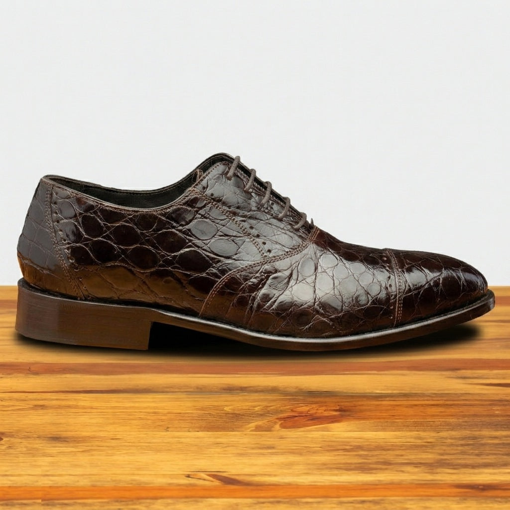 Le Yucca’s  Crocodile Cap Toe H779 Crocodile Flank Cap-Toe – Calzoleria Toscana - Toscana USA