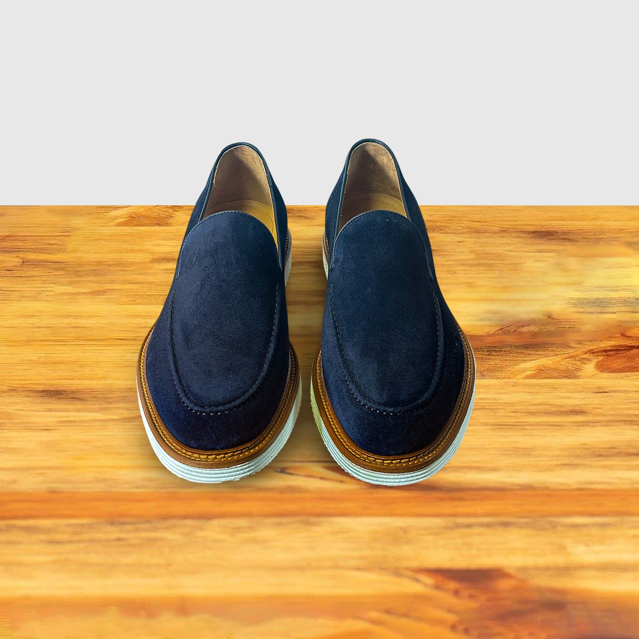 Calzoleria Toscana Riola Velour Suede Venetian Loafer - Toscana USA