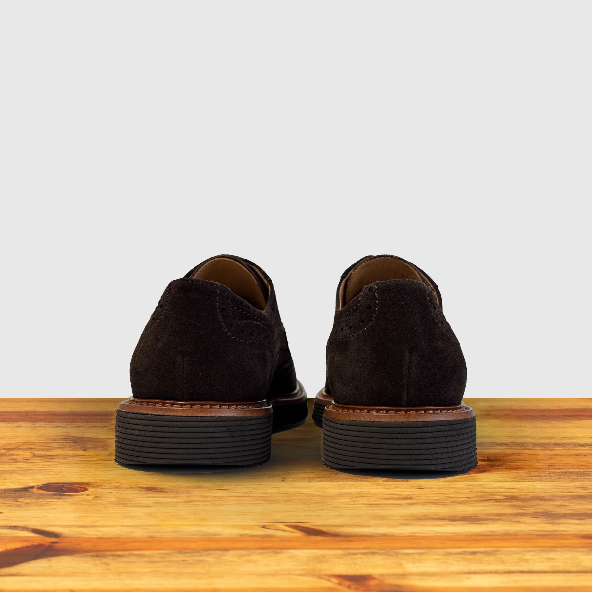 Calzoleria Toscana Ronta Velour Suede Wingtip Derby - Toscana USA