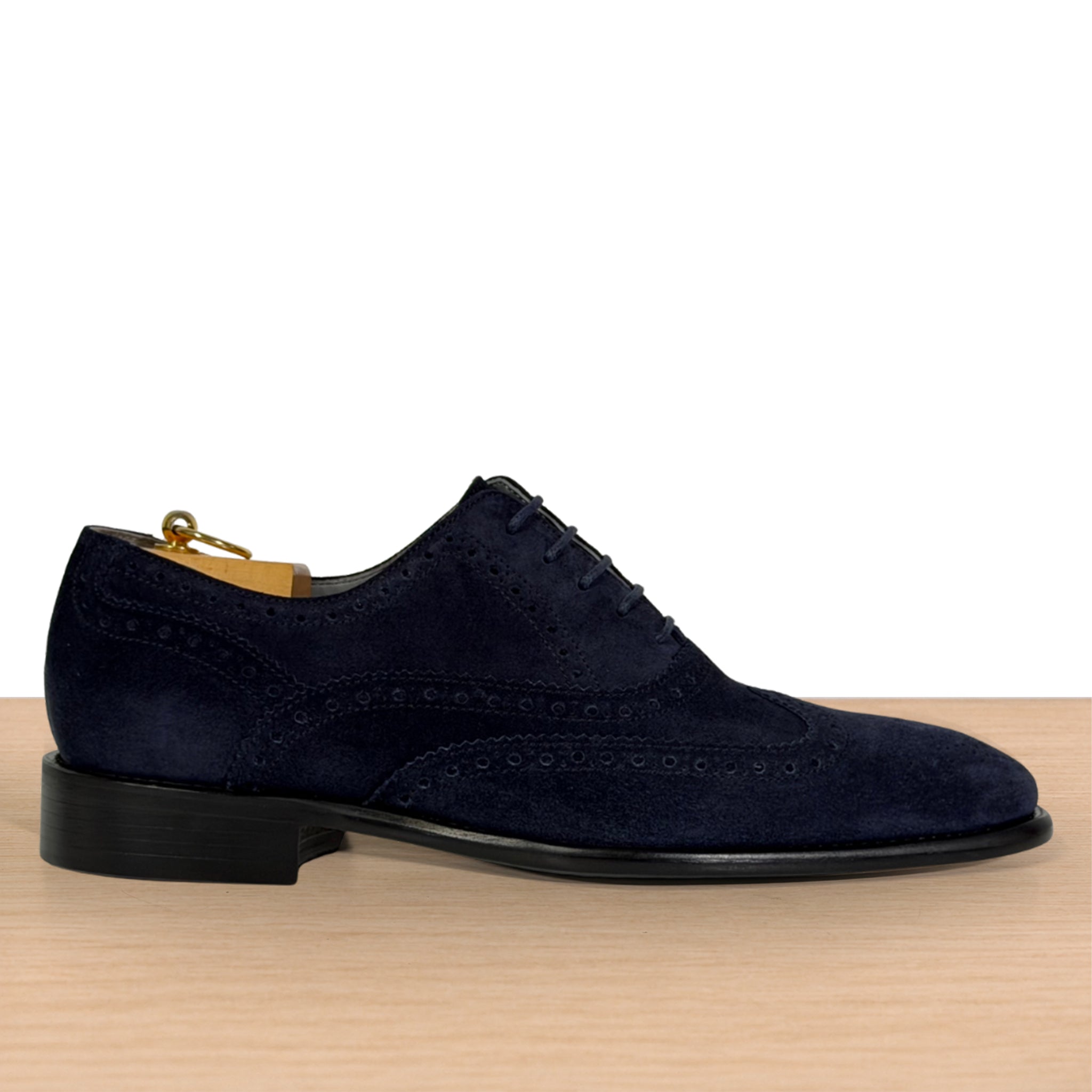 navy blue and gold dress shoes Utica Velour Suede Wingtip Oxford – Calzoleria Toscana June-SaleonSale_FinalSale