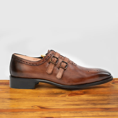 Wood / 40.5 EU - 7.5 US / Monkstraps
