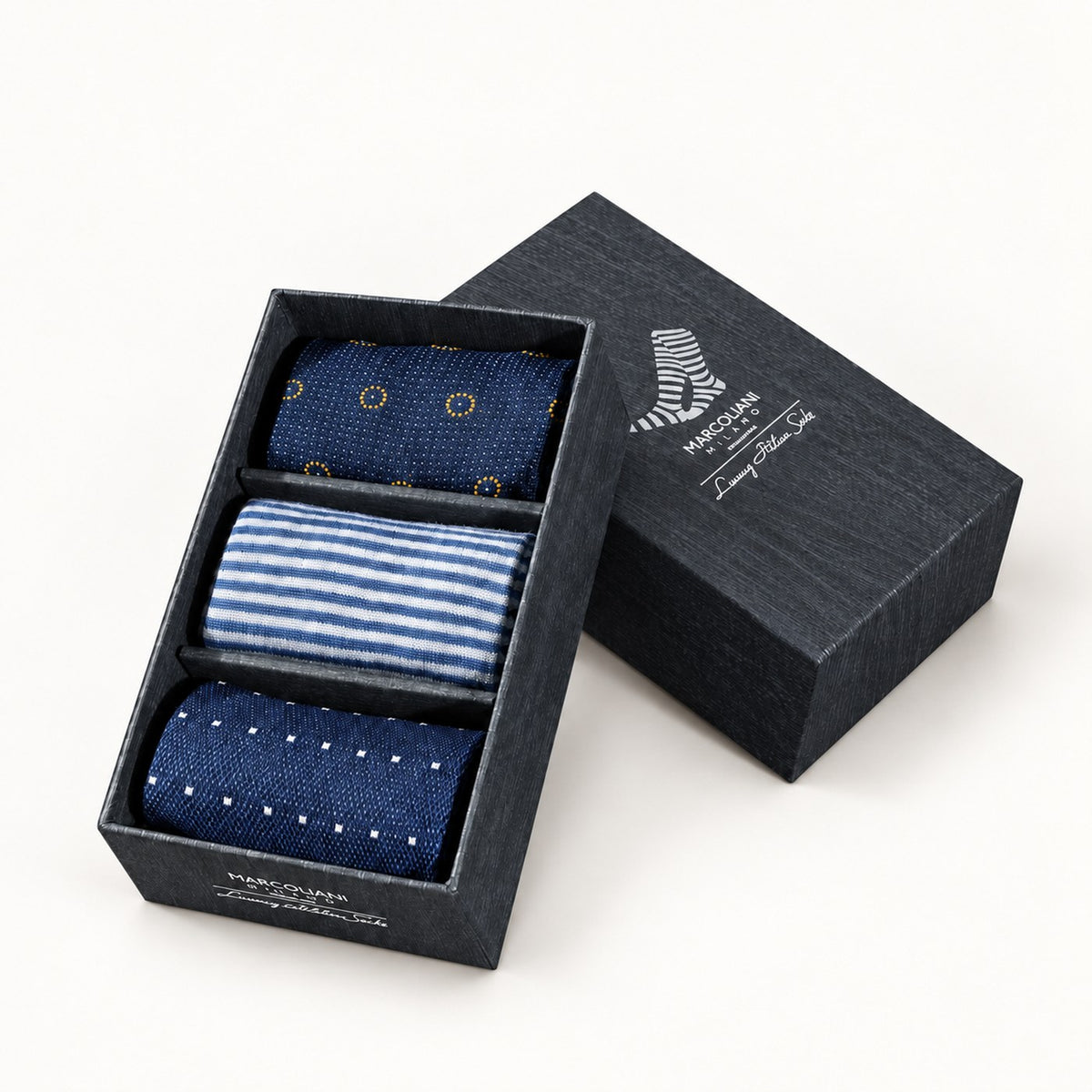 Marcoliani Mix 12 luxury Italian dress socks