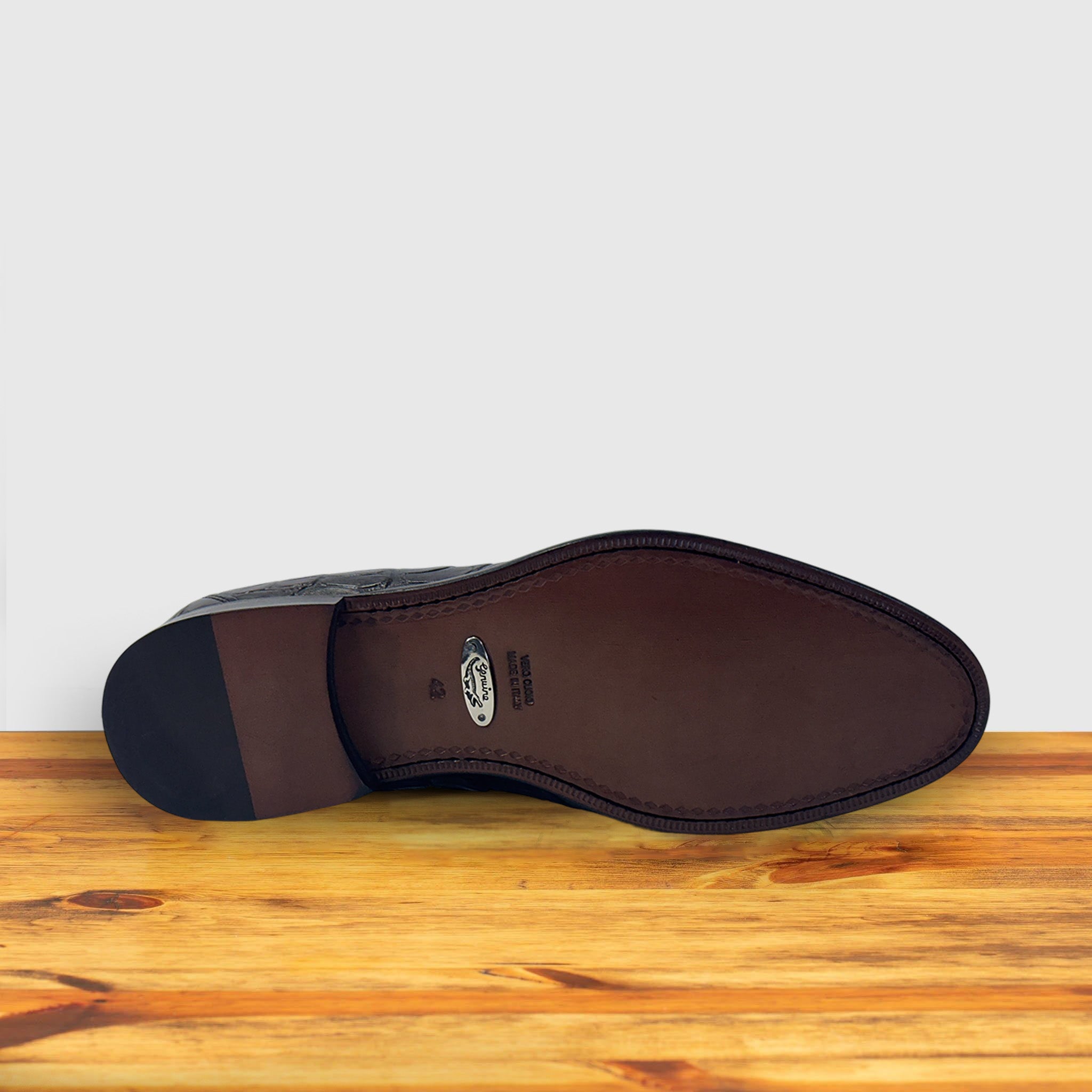 Calzoleria Toscana Penta Dip-Dyed Wholecut Crocodile Loafer