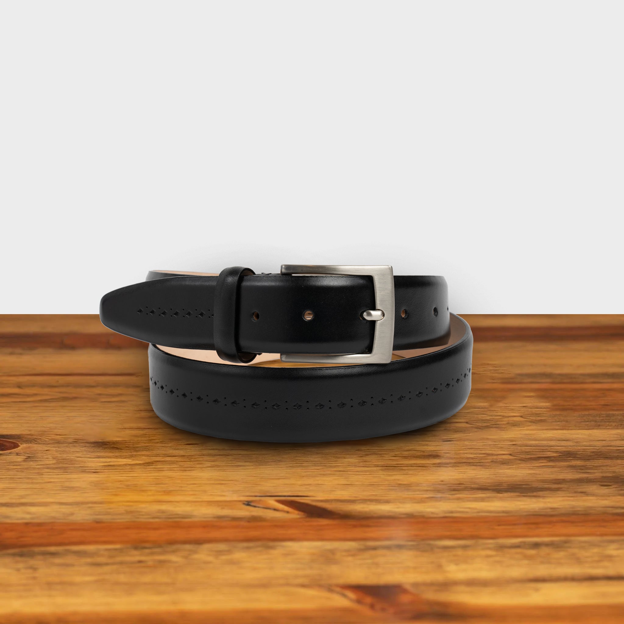 C1162 Calzoleria Toscana Perforated Dress Belt - Toscana USA C1162 Calzoleria Toscana Perforated Dress Belt - Toscana USA