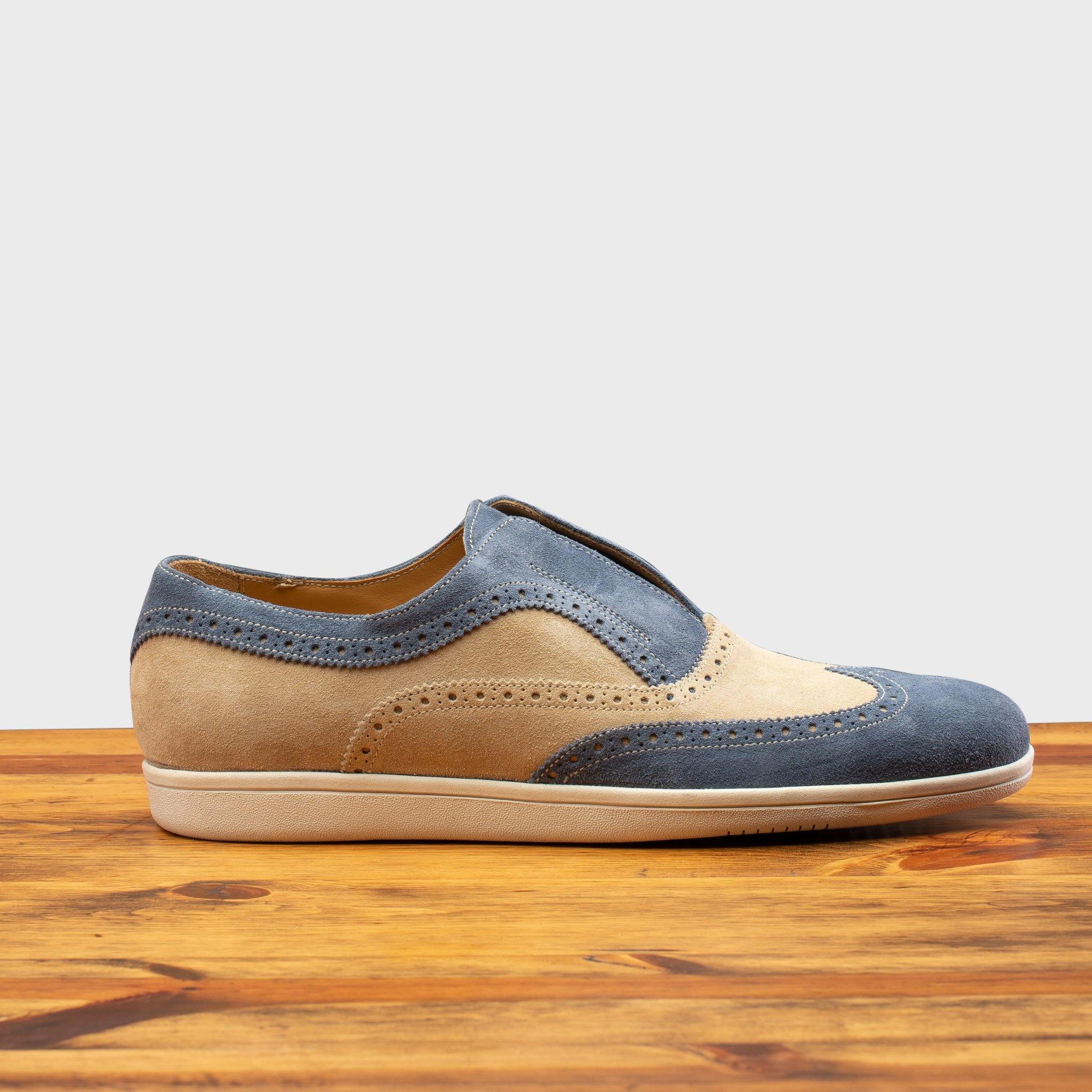 4445 Calzoleria Toscana Suede Dress Casual Sneaker, Jean Blue/Cream / 44 EU - 11 US / Sneakers 4445 Calzoleria Toscana Suede Dress Casual Sneaker, Jean Blue/Cream / 44 EU - 11 US / Sneakers