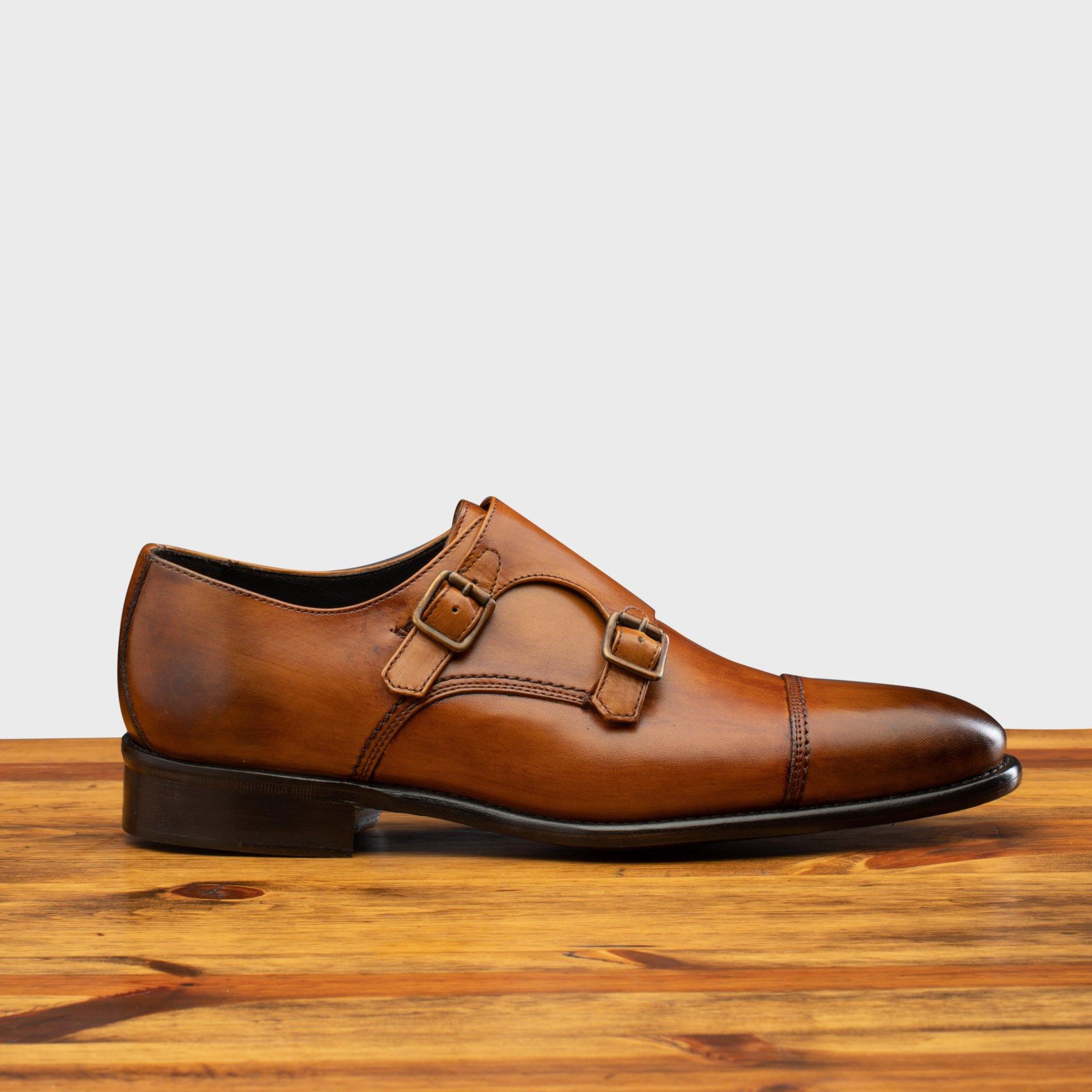Toscana 6582 Calzoleria Monk Strap Cap Toe Dark Caramel | 46 EU - 13 US Toscana 6582 Calzoleria Monk Strap Cap Toe Dark Caramel | 46 EU - 13 US