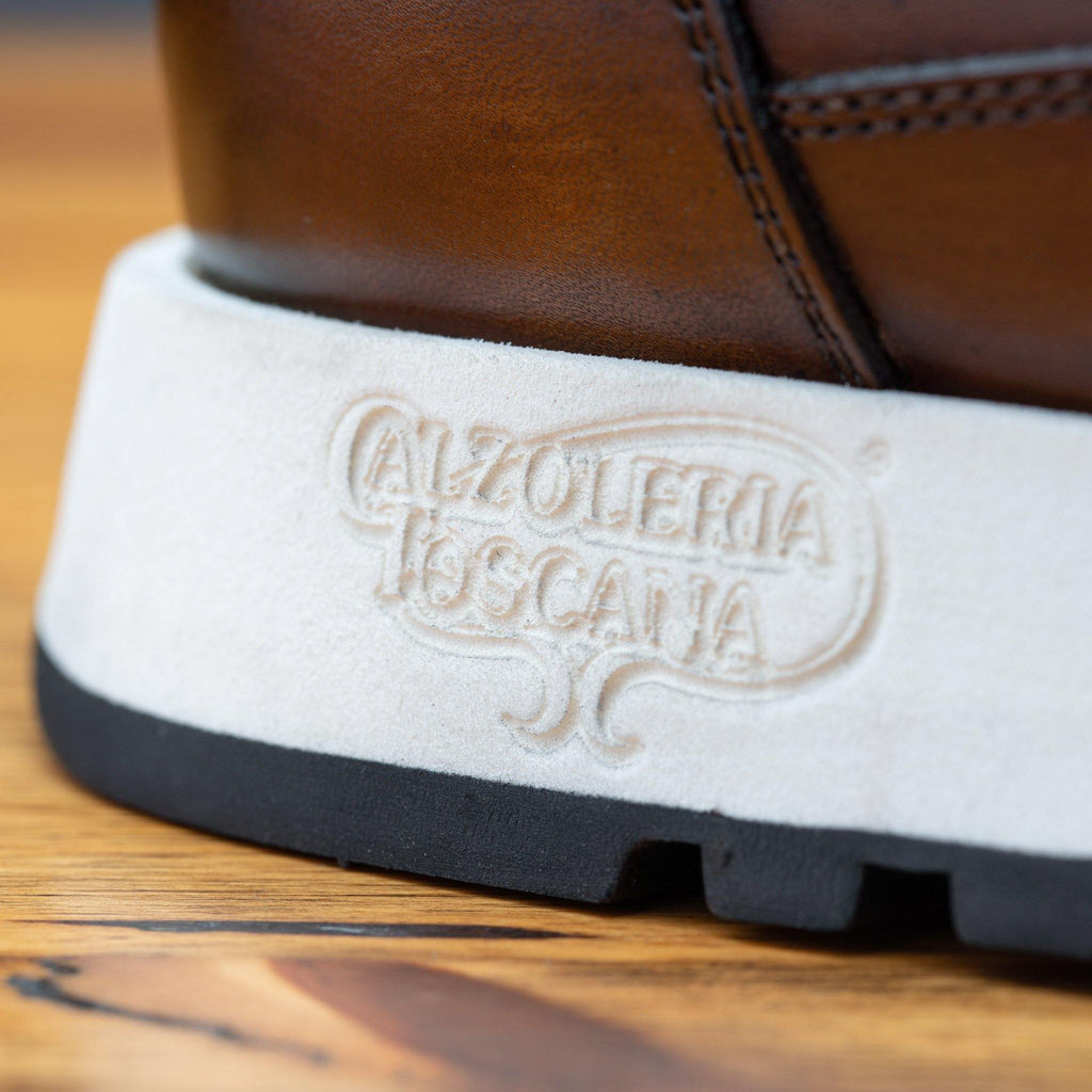 Branded Calzoleria Toscana Logo stamped on the sole of CTH000 Calzoleria Toscana Mahogany Runner